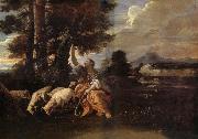 MOLA, Pier Francesco Herminie gardant ses troupeaux grave sur un arbre le nom de Tancrede oil painting picture wholesale